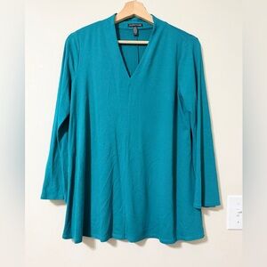 Eileen Fisher Turquoise Long Sleeve Top size S